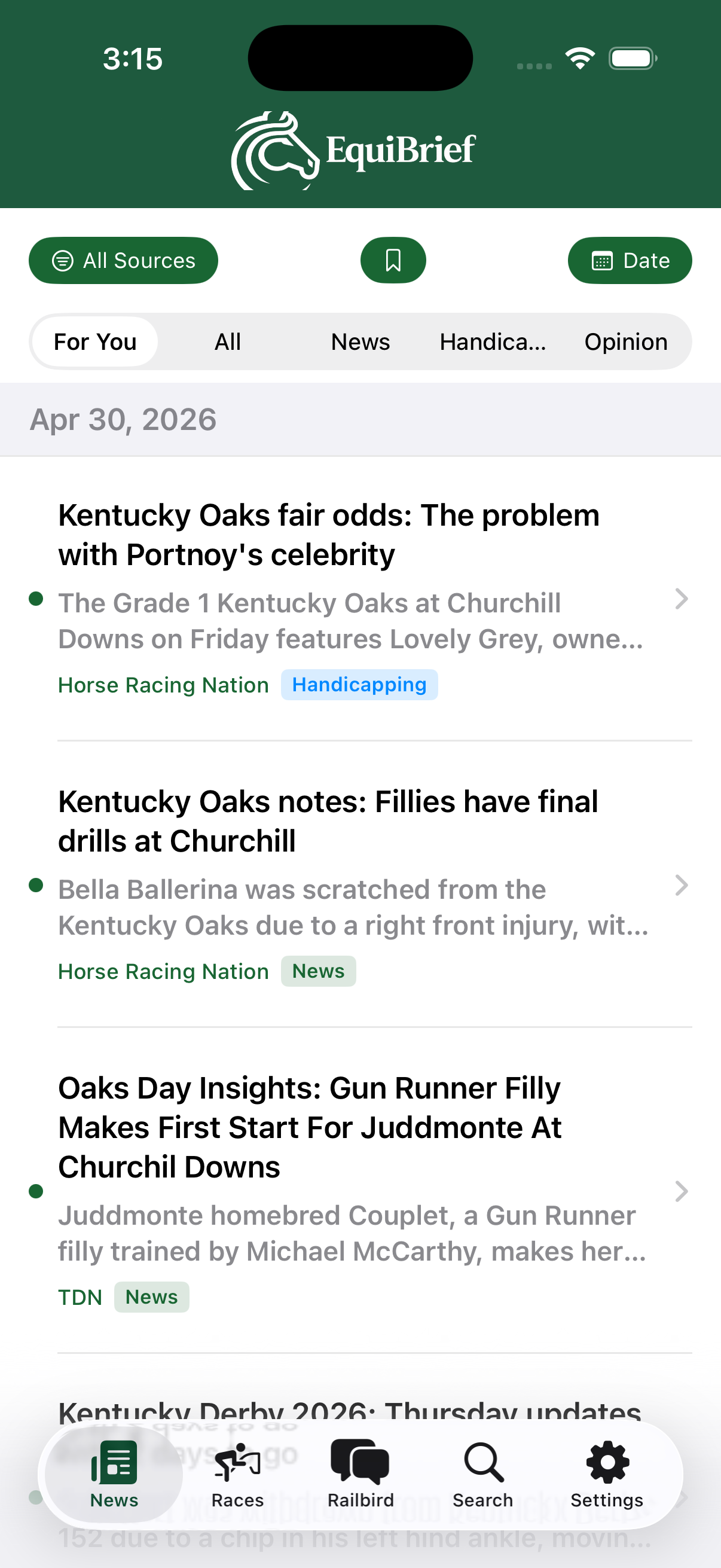 Custom news feed based on followed topics